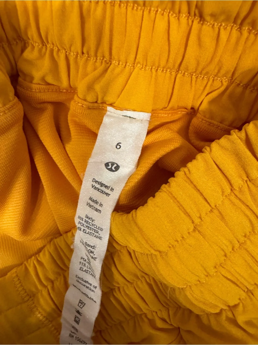 lululemon athletica Bright Yellow Running Shorts